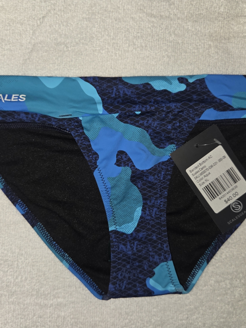 SCALES Blue Camo Women's Swim Bottoms